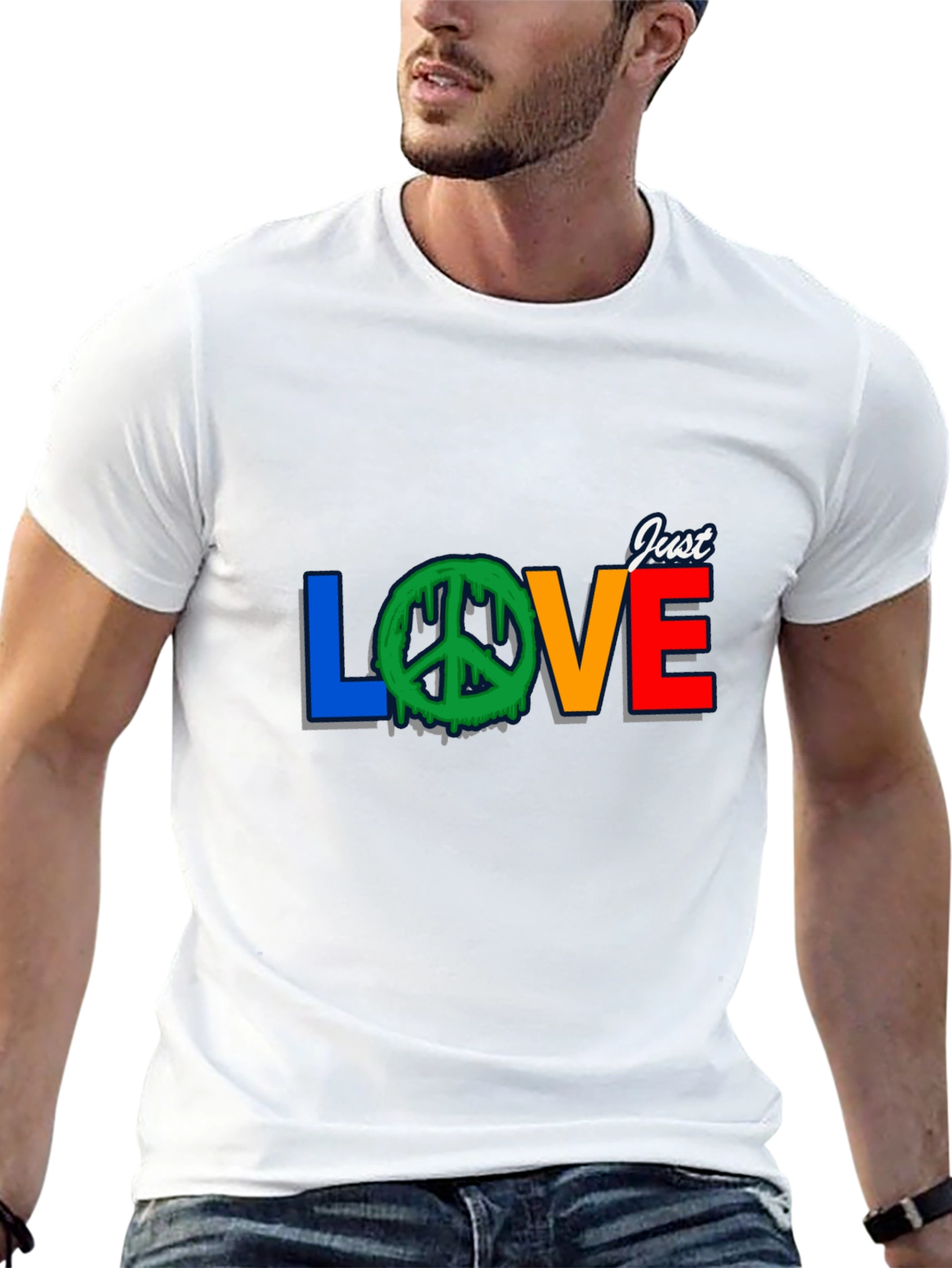 Just Love Peace Sign Graphic Tee