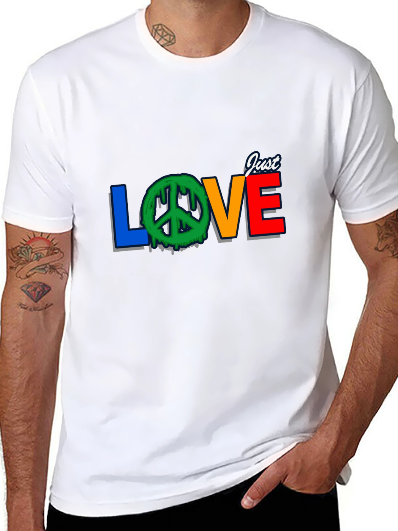 Just Love Peace Sign Graphic Tee