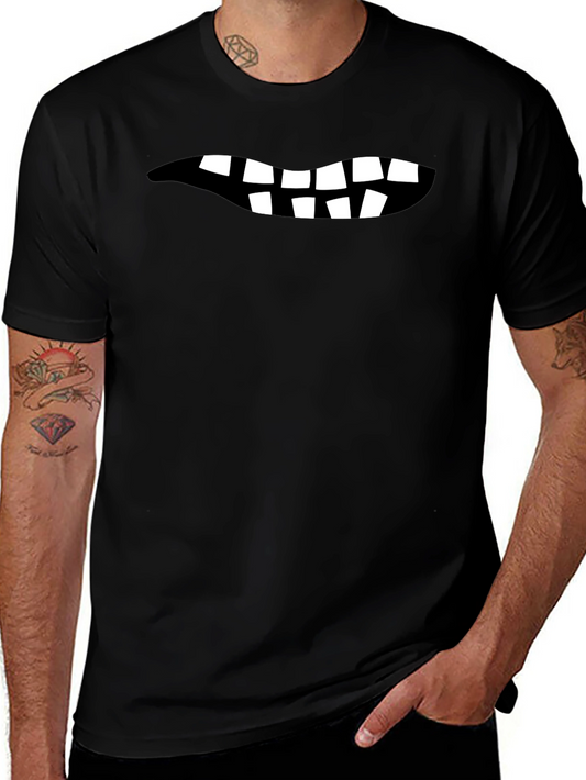 Funny Teeth Graphic Black T-Shirt
