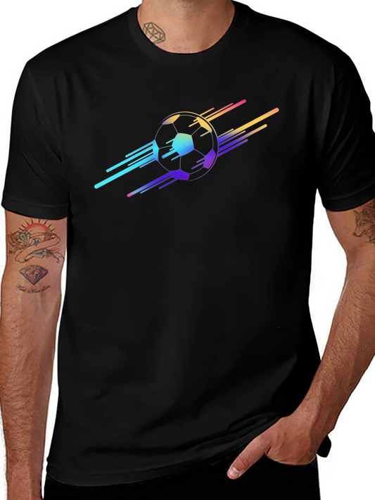 Striking Soccer Ball Graphic Tee - Modern Design