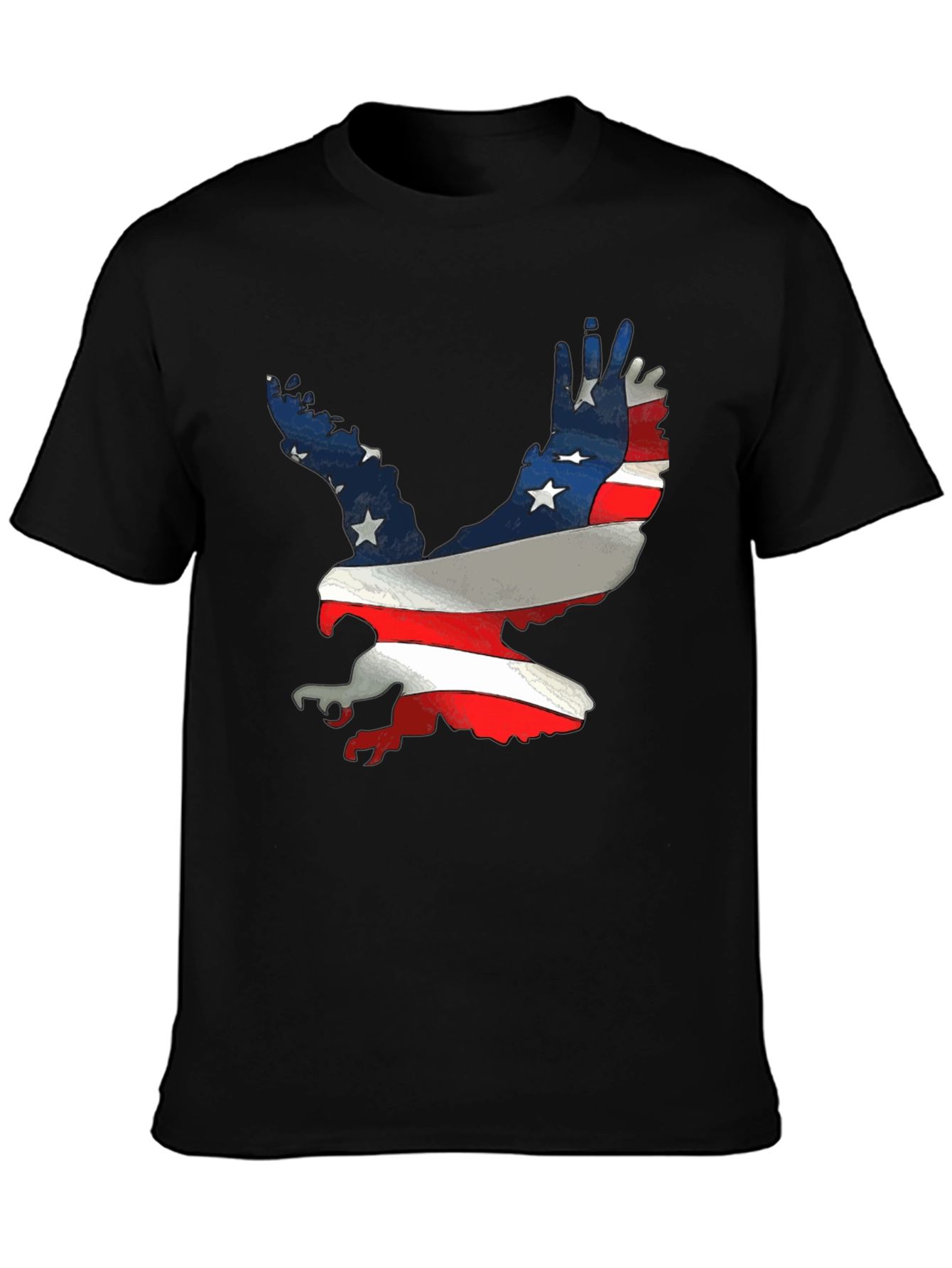 Patriotic Eagle T-Shirt - American Flag Design