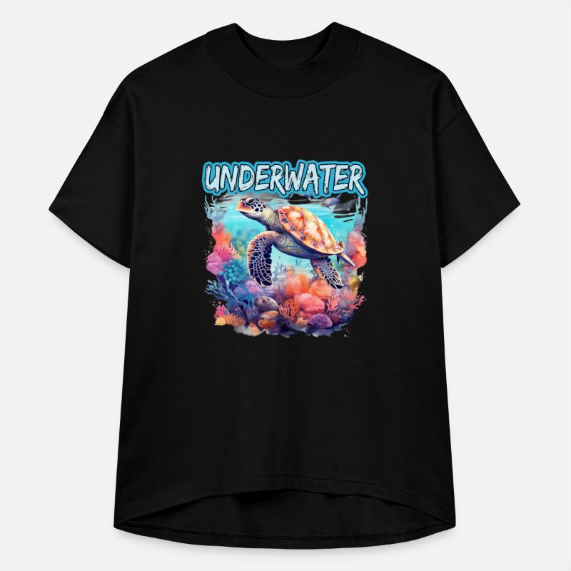 Underwater Ocean Life Sea Turtle Coral Reef