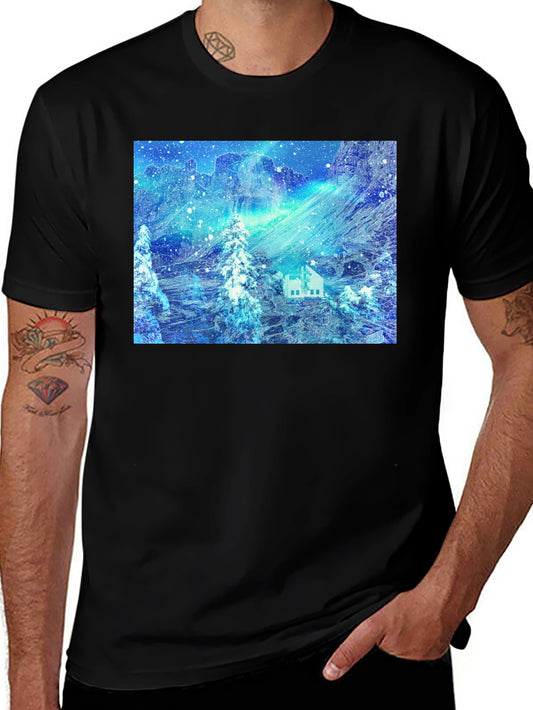 Winter Wonderland Tee: Snowy Mountain Cabin