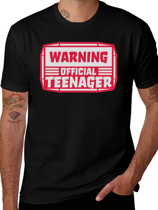 Warning Official Teenager Graphic T-Shirt