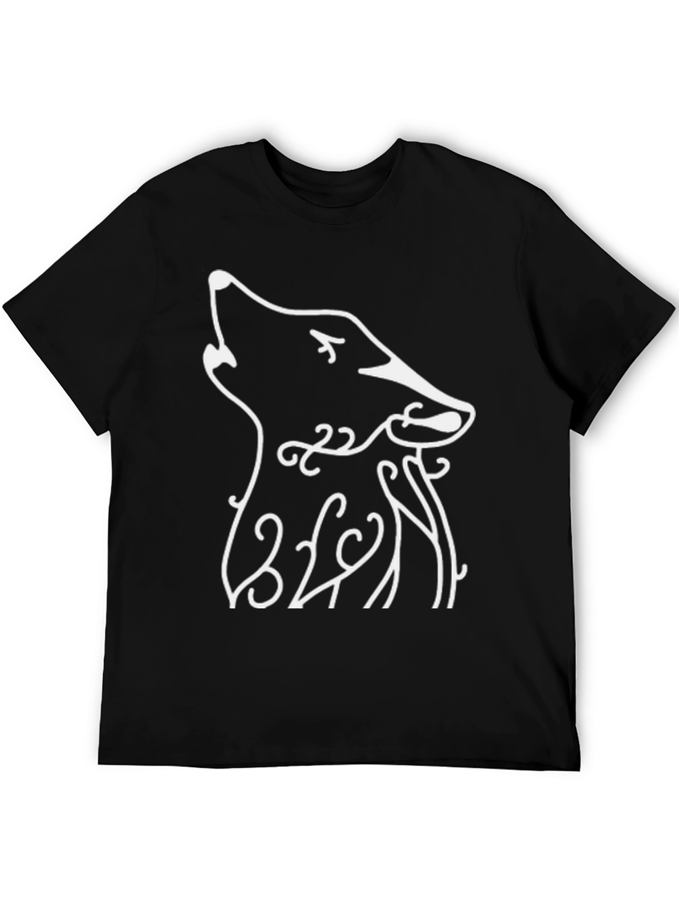 Howling Wolf Graphic Tee - Black