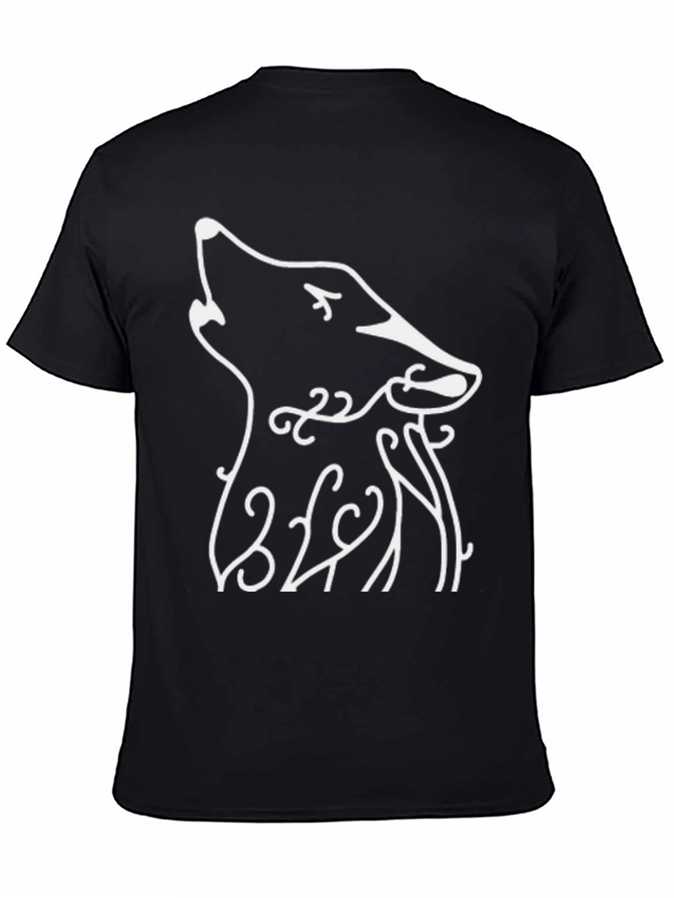 Howling Wolf Graphic Tee - Black