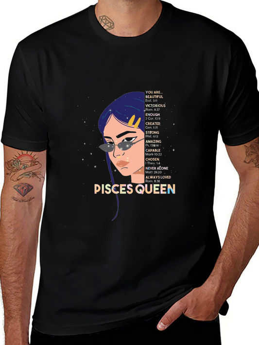 Pisces Queen T-Shirt - Zodiac Sign Graphic Tee