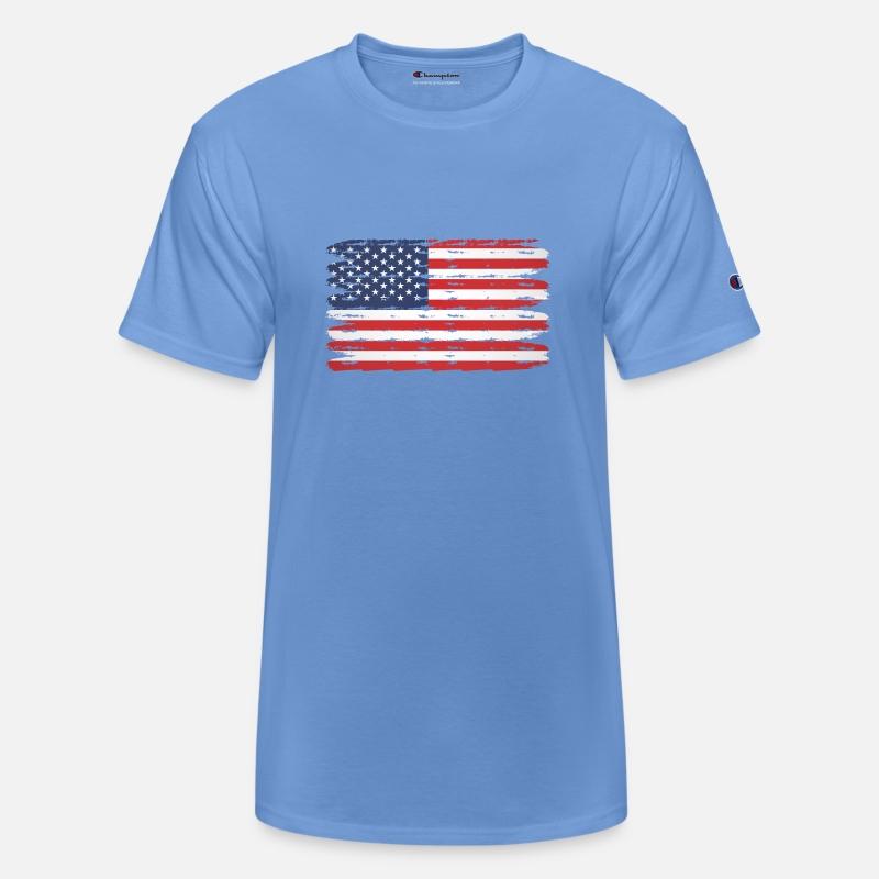 Usa Flag With Watercolor Brush Style