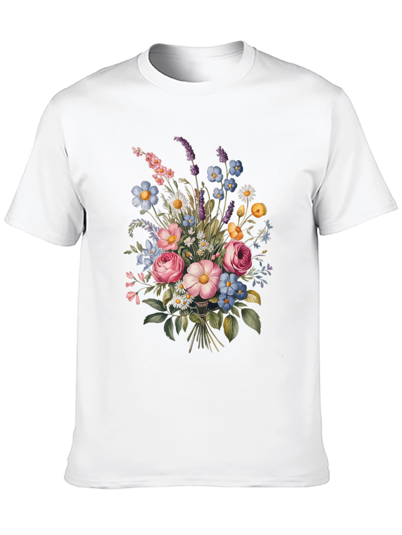 Floral Bouquet Black T-Shirt