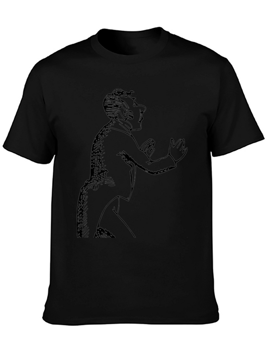 Sketch Art Black T-Shirt