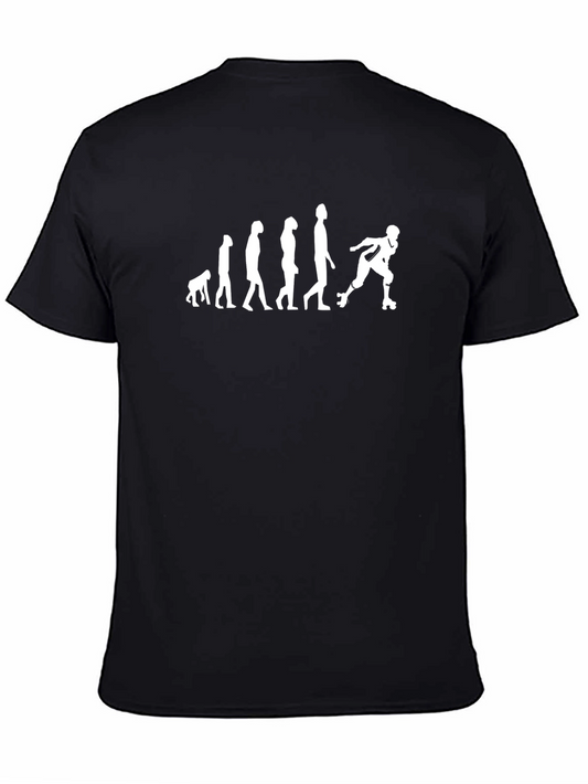 Evolution Roller Skate T-Shirt - Black Cotton Tee