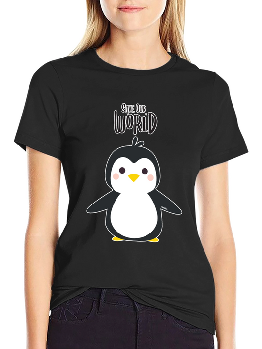 Save Our World Penguin Graphic Tee