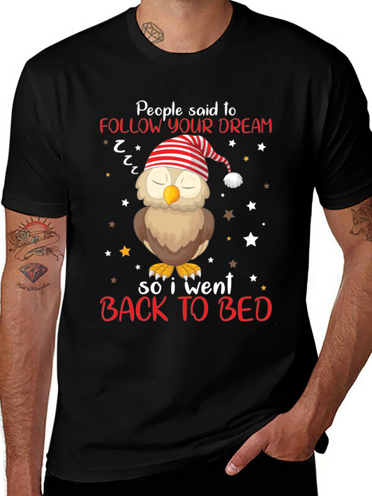 Follow Your Dream Owl T-Shirt - Sleepy Bedtime Tee