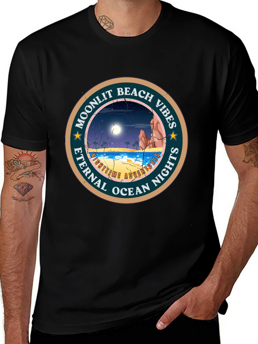 Moonlit Beach Vibes Graphic Tee