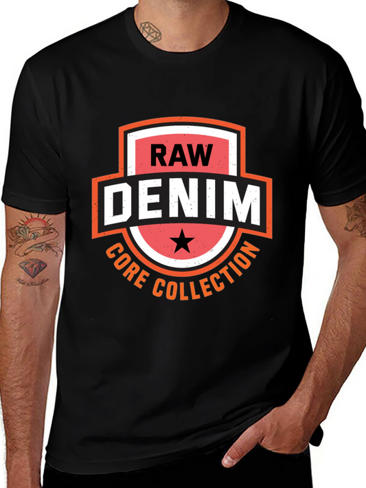 Raw Denim Core Collection Black Tee