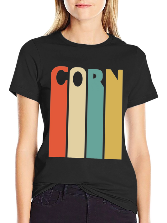 Retro Corn Graphic T-Shirt - Vintage Style Tee