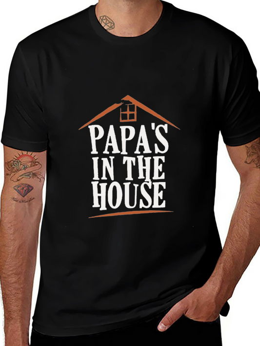 Papas In The House T-Shirt - Black