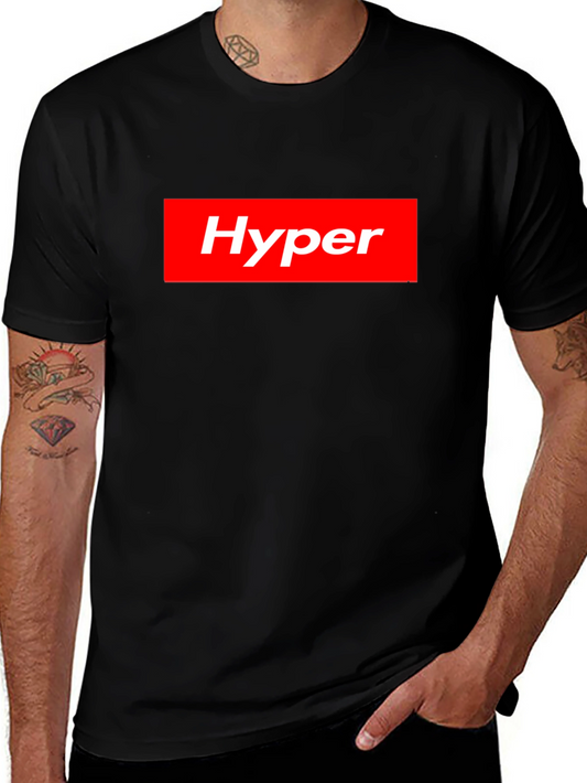 Hyper Graphic Print Black Tee - Trendy Casual Style
