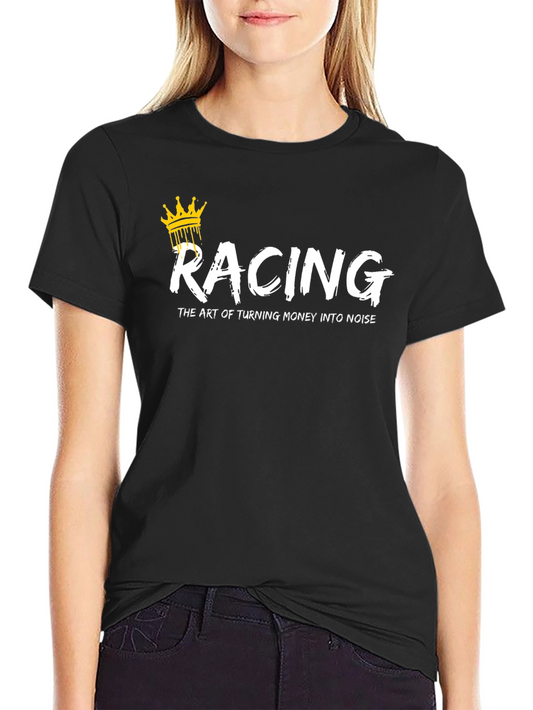 Racing King Black T-Shirt - Money Into Noise Tee