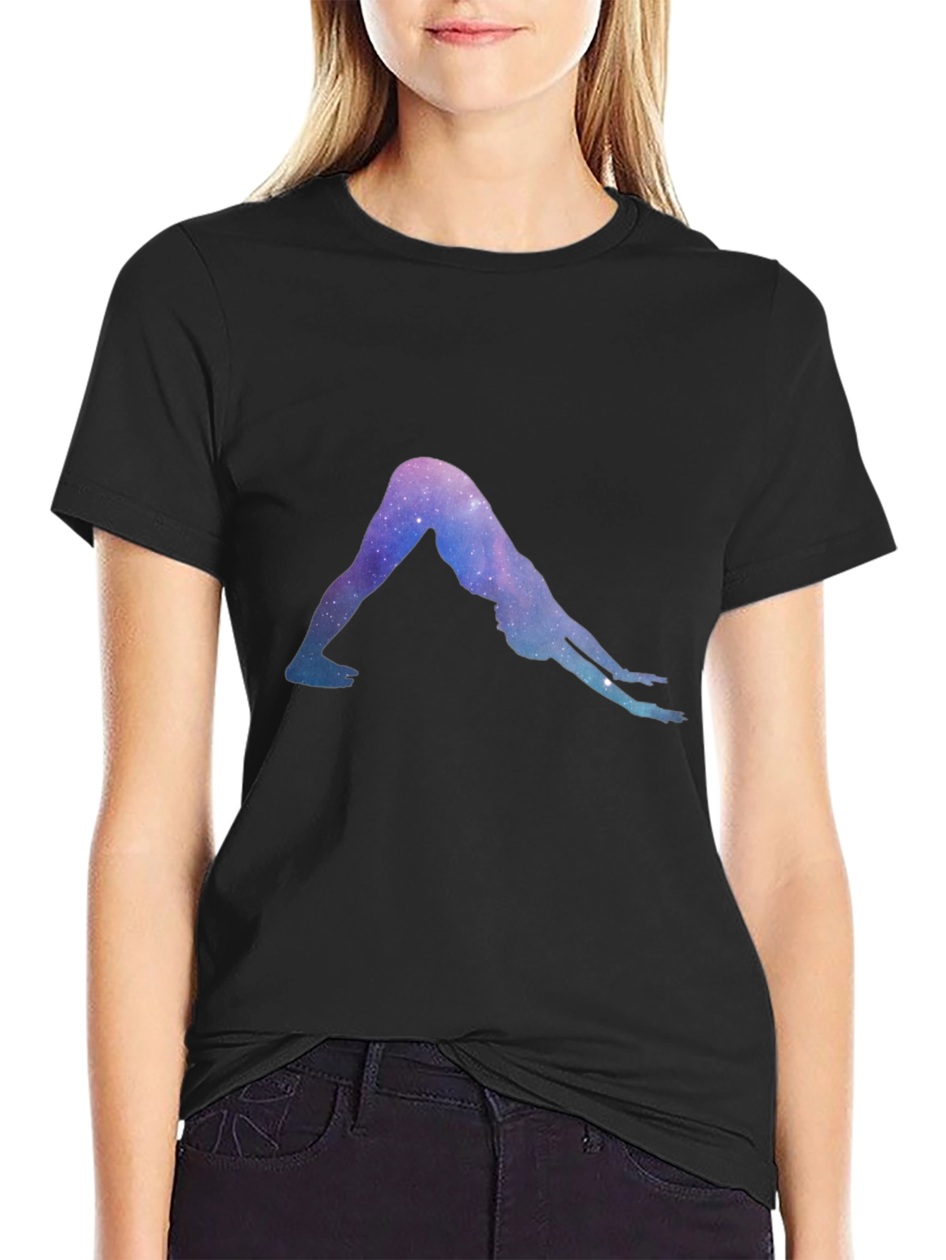 Yoga Galaxy Black T-Shirt