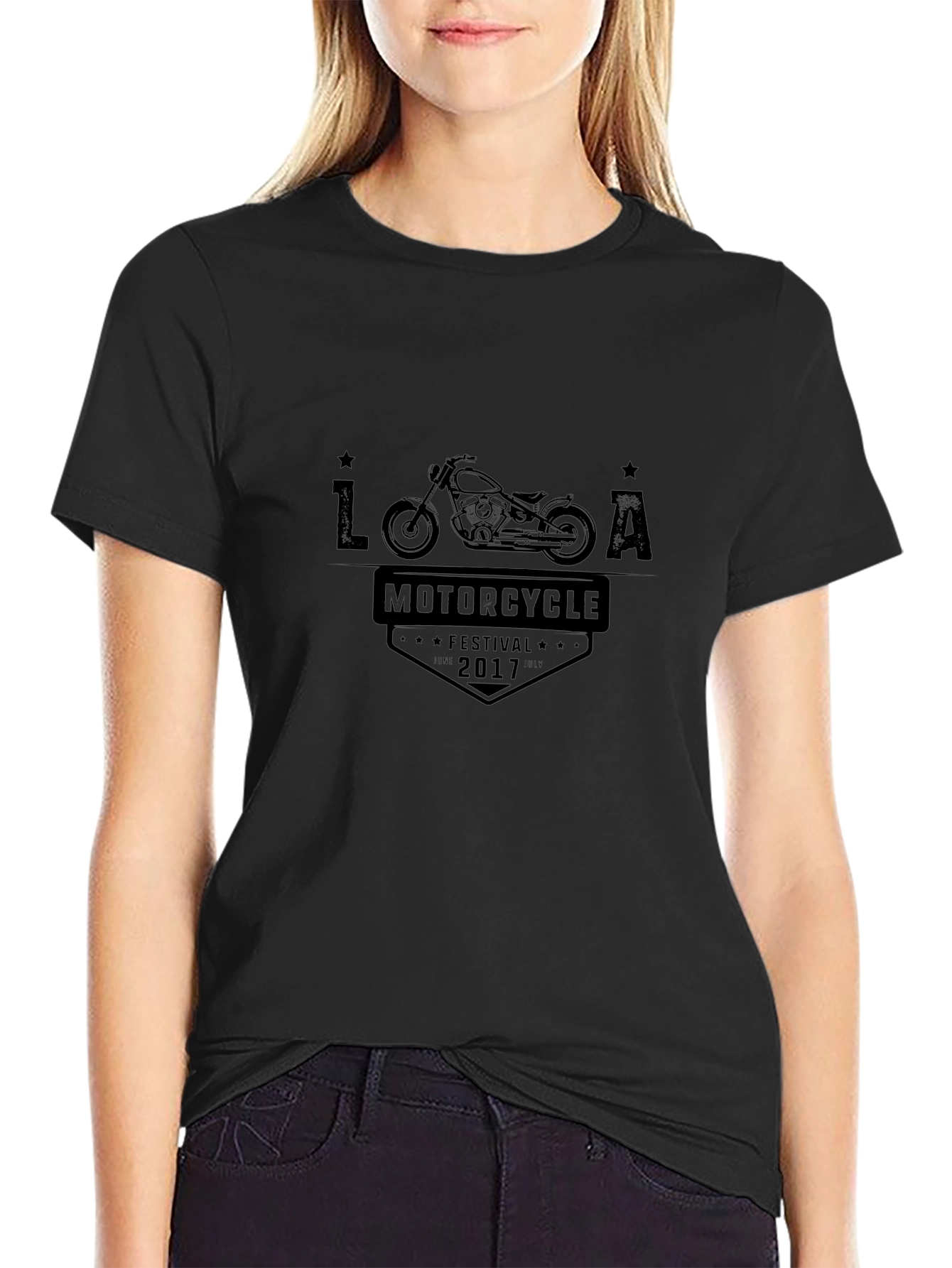 LA Motorcycle Festival 2017 Black T-Shirt