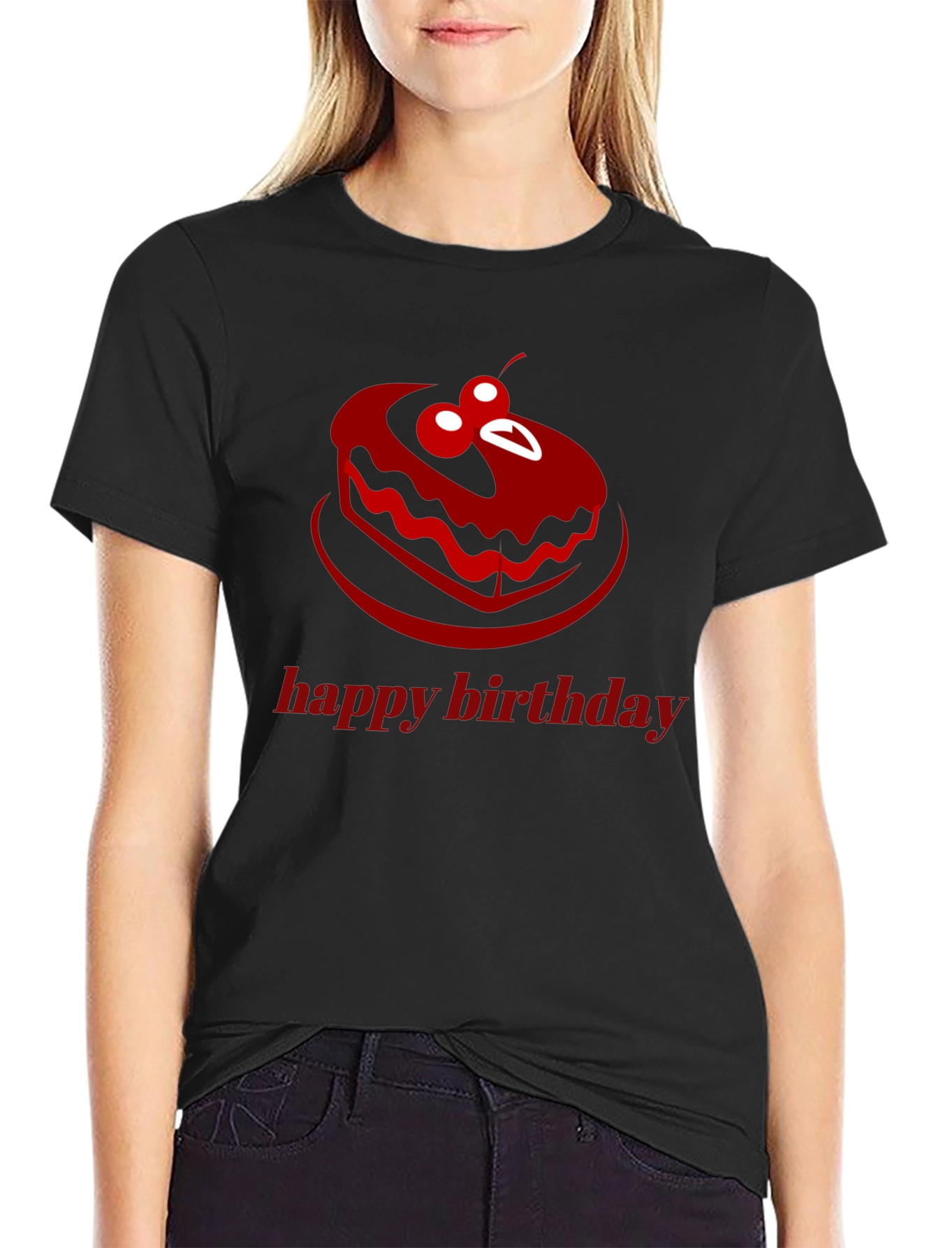 Happy Birthday Cake Graphic T-Shirt