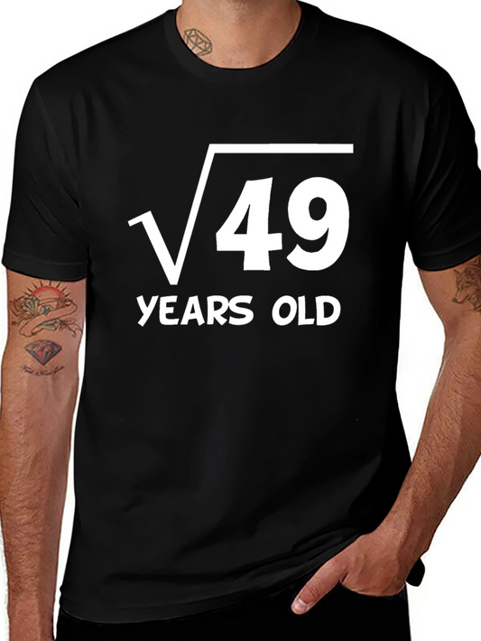 Math 49th Birthday Shirt - Square Root of 49 T-Shirt