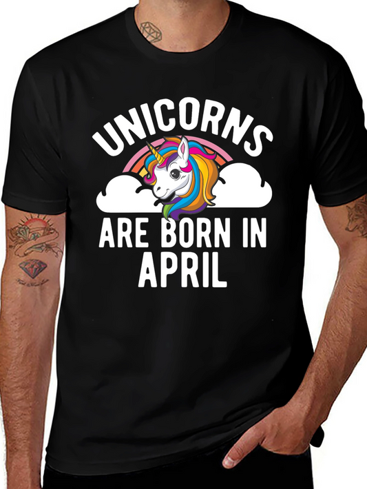 Unicorns Born in April Graphic Tee