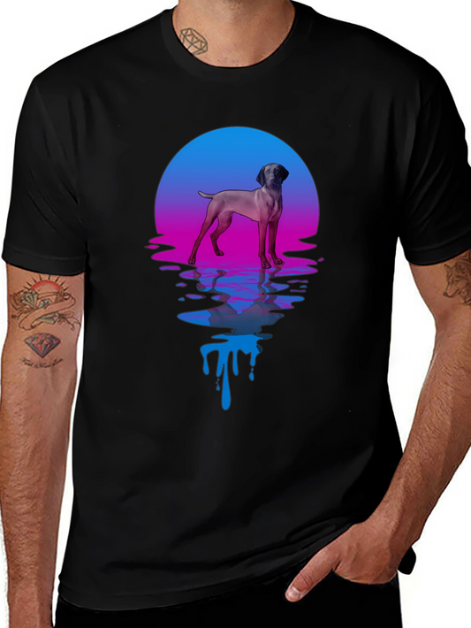 Vizsla Dog Sunset T-Shirt - Unique Graphic Tee