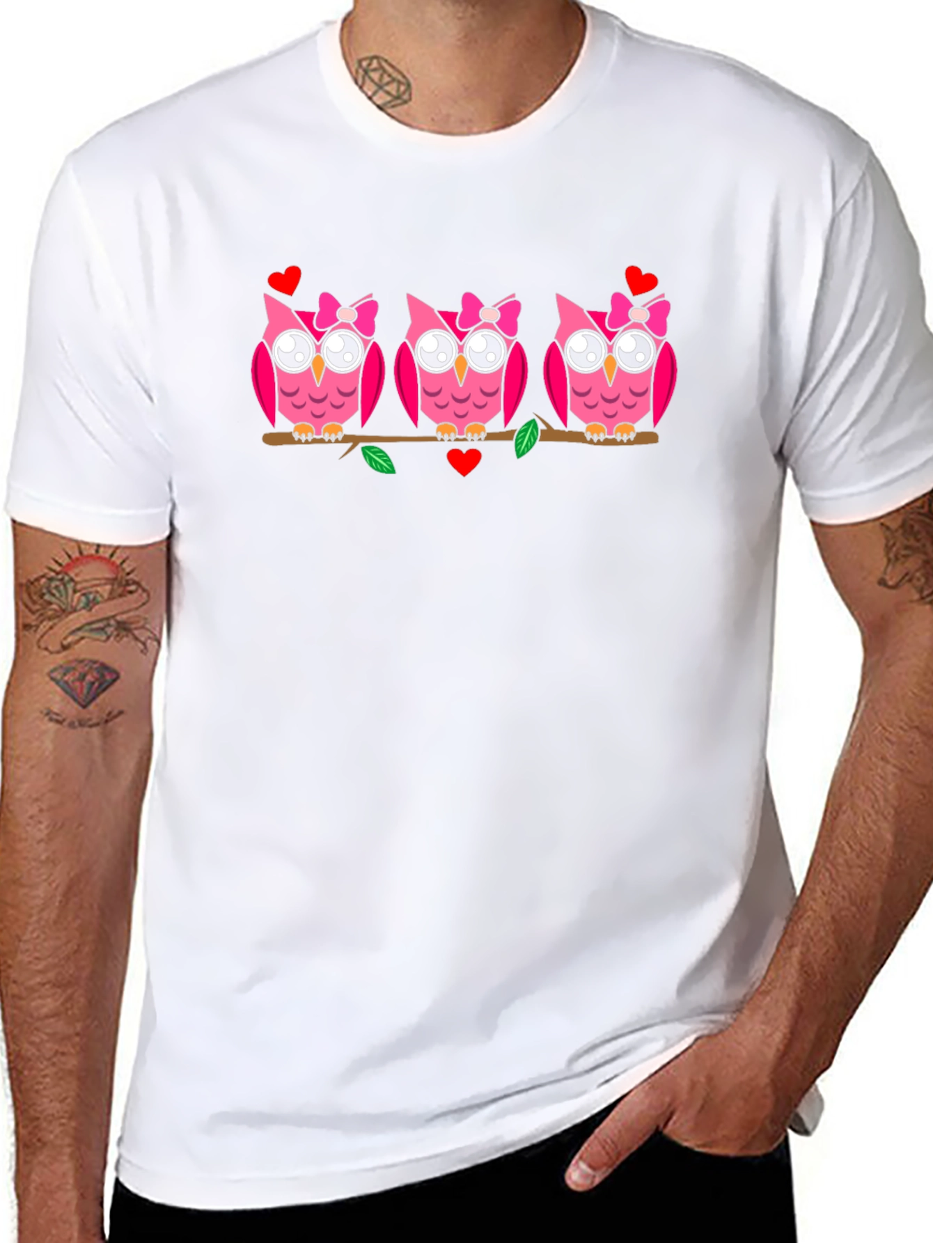 Cute Owls on Branch T-Shirt