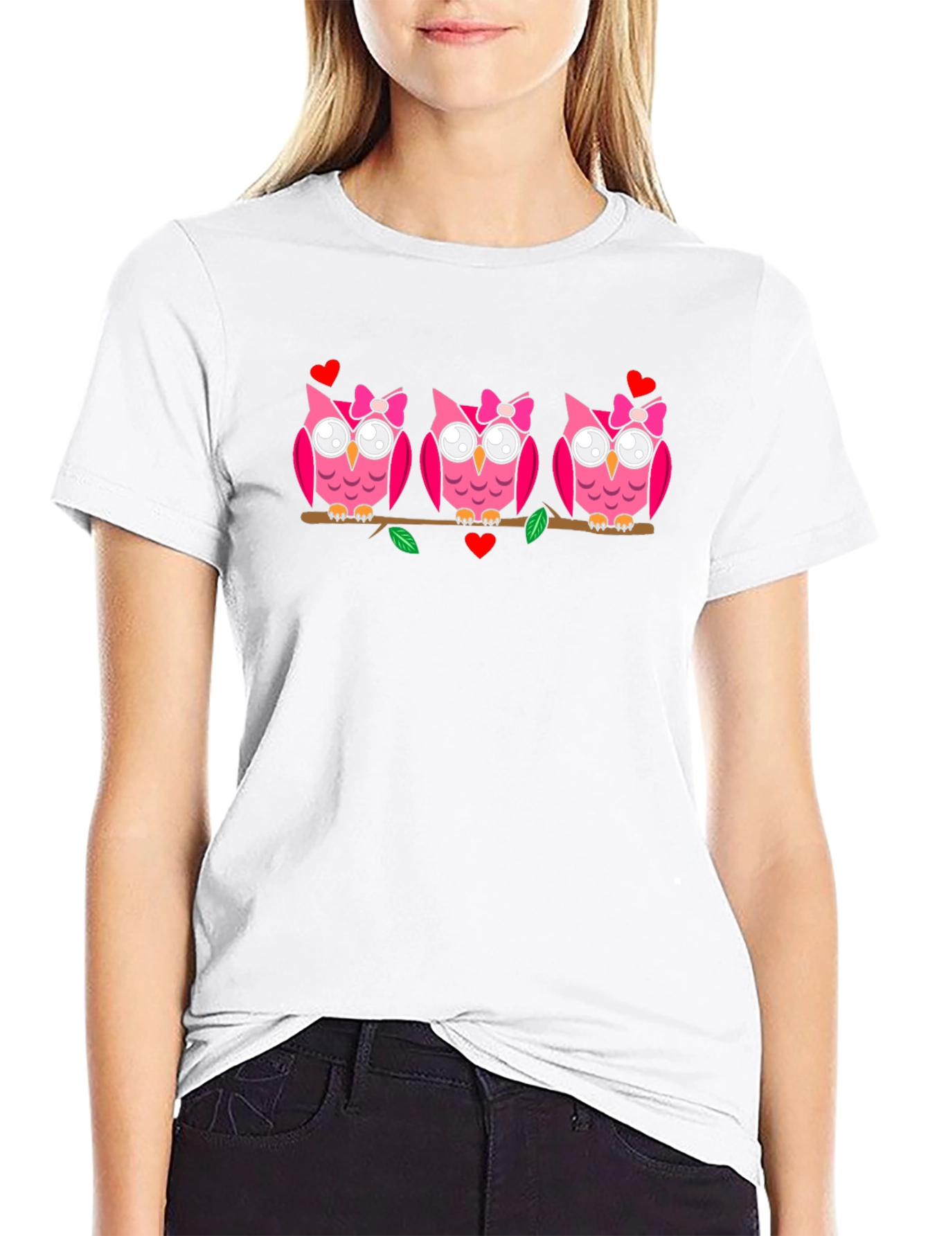Cute Owls on Branch T-Shirt