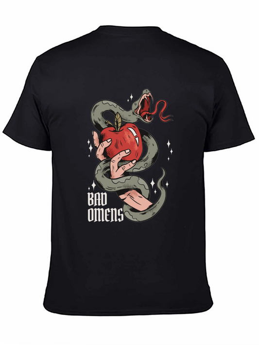 Bad Omens Snake Apple Graphic Tee - Black