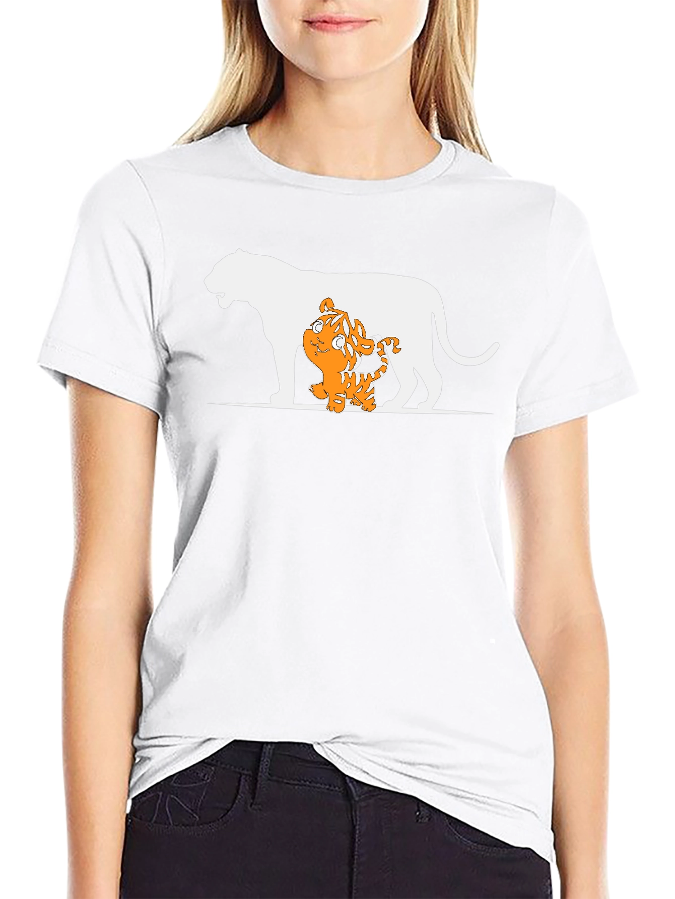 Tiger Cub and Lion T-Shirt - Black