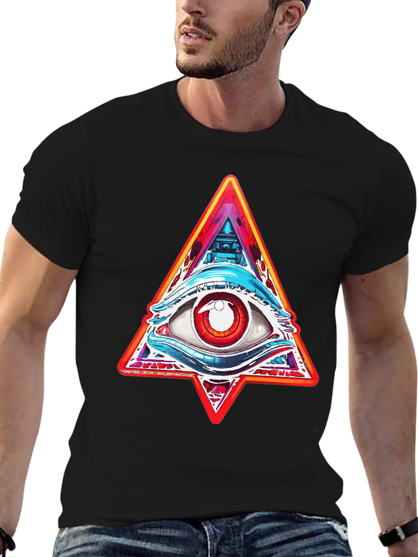 Illuminati Eye Graphic Tee - Mens Black T-Shirt