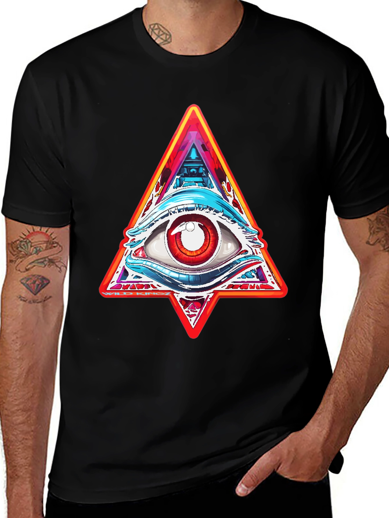 Illuminati Eye Graphic Tee - Mens Black T-Shirt