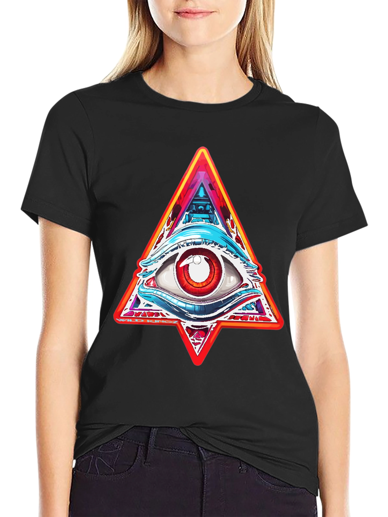 Illuminati Eye Graphic Tee - Mens Black T-Shirt