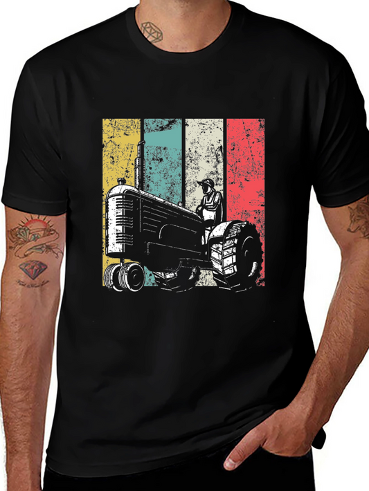 Vintage Tractor Graphic T-Shirt - Farm Life