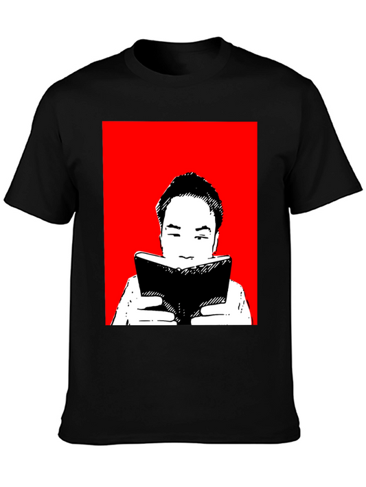 Artistic Reader Graphic T-Shirt - Black