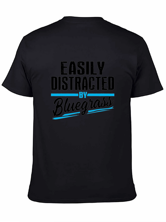 Easily Distracted By Bluegrass Black T-Shirt