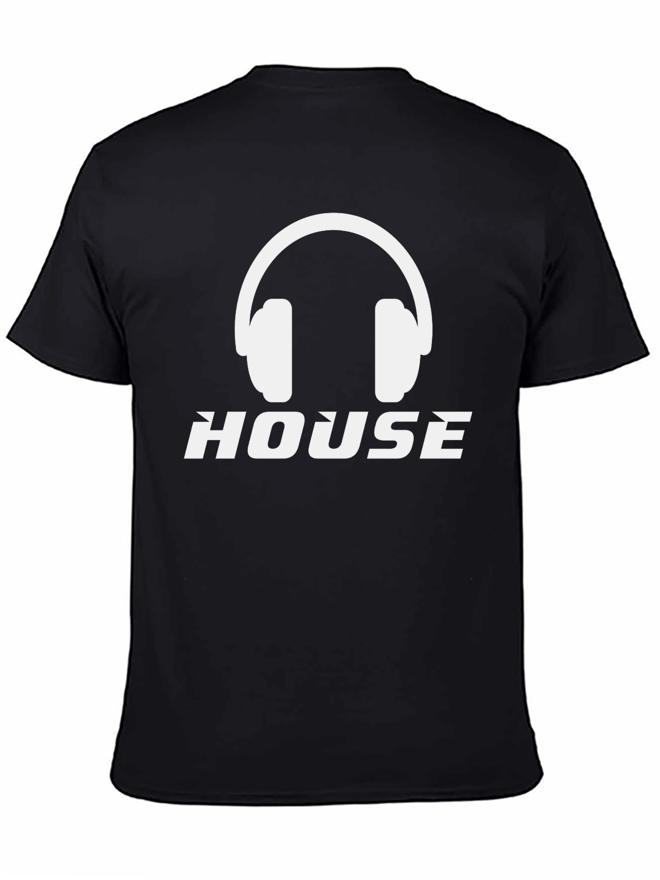 House Music Headphones Graphic Tee - Black