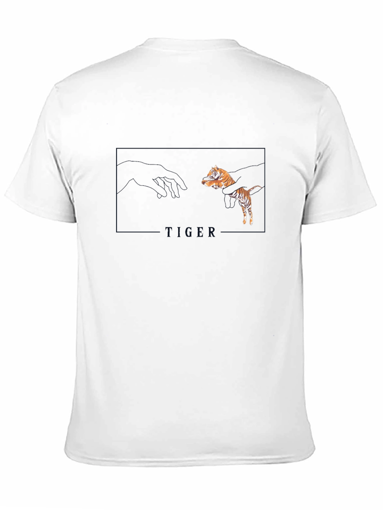 Tiger Creation Graphic Tee - Black Casual T-Shirt