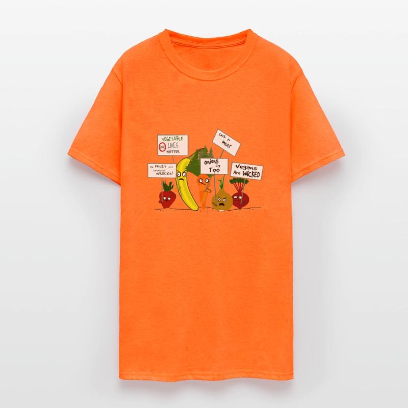 Vegetables and Fruit Protesting Vegans