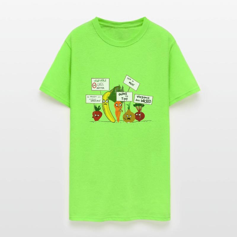 Vegetables and Fruit Protesting Vegans