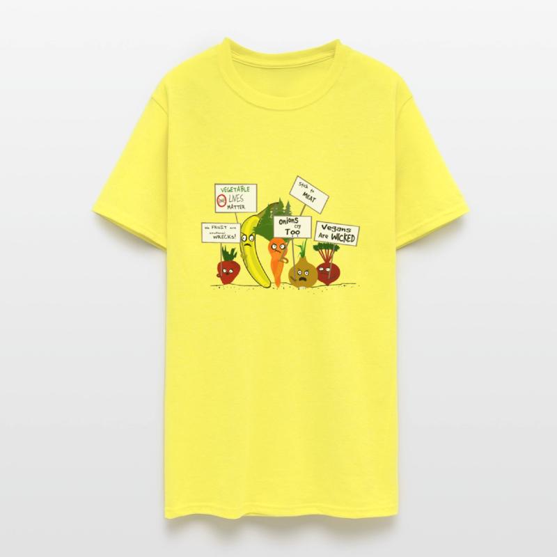 Vegetables and Fruit Protesting Vegans