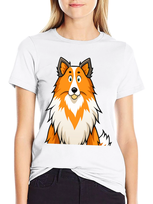 Cartoon Dog Graphic Tee - Unisex Casual Black Shirt