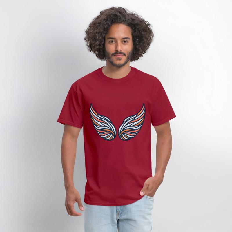 Vibrant Angel Wings With Bold Colors