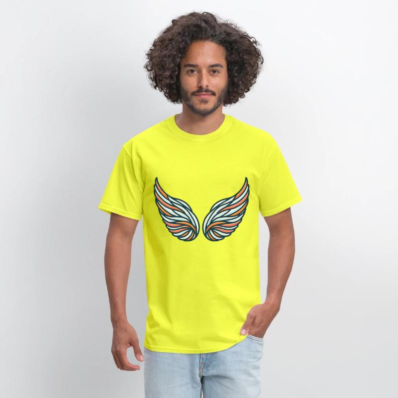 Vibrant Angel Wings With Bold Colors