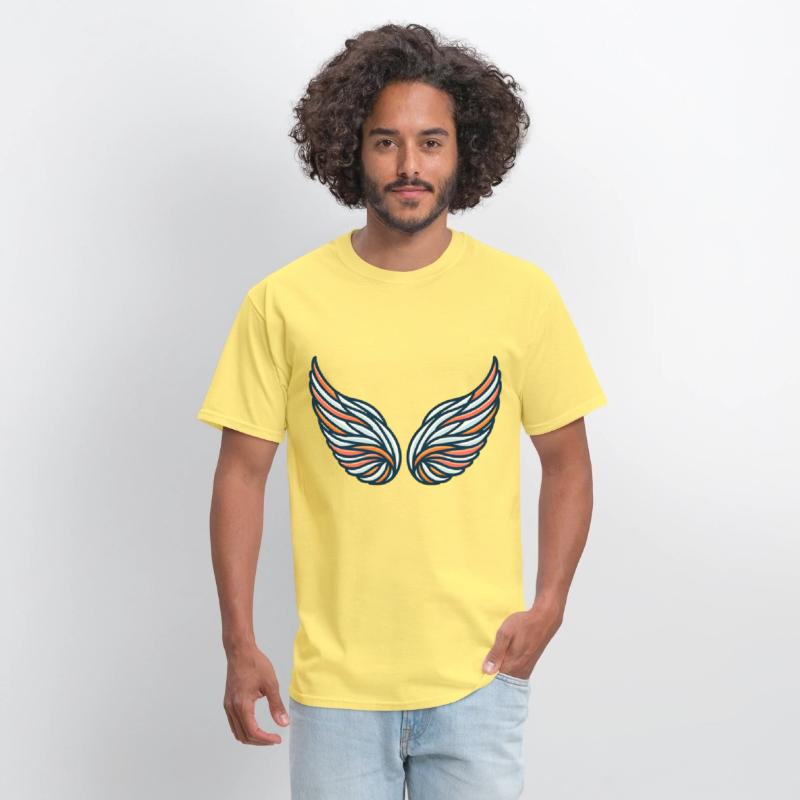 Vibrant Angel Wings With Bold Colors