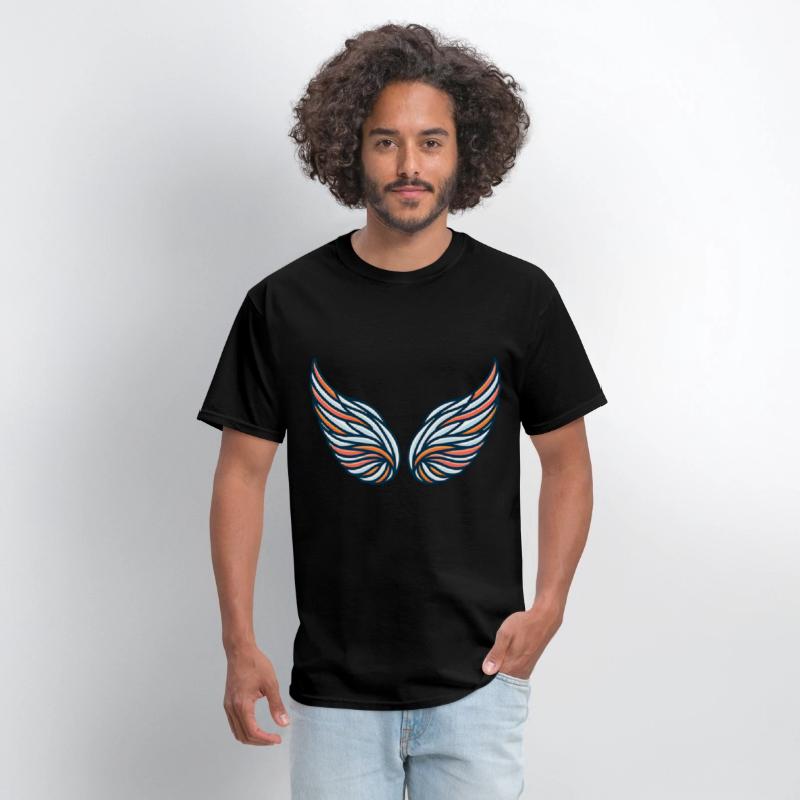 Vibrant Angel Wings With Bold Colors