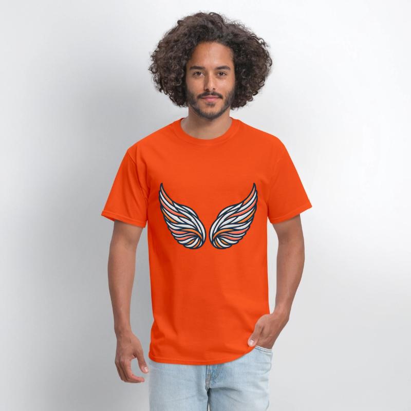 Vibrant Angel Wings With Bold Colors